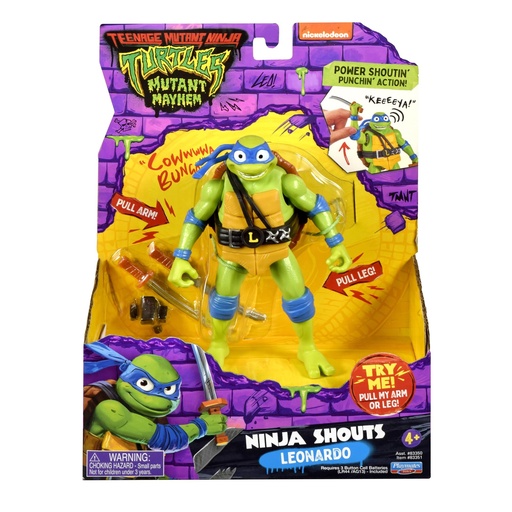 Figura TMNT Ninja Shouts Leonardo 
