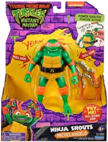 Figura TMNT Ninja Shouts Michelangelo
