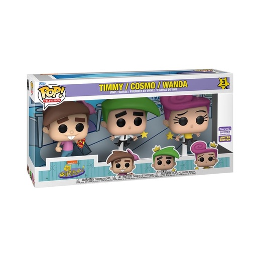 Funko Pop! TV - The Fairly Odd Parents  Cosmo Timmy Wanda 3 PACK SDCC 2023