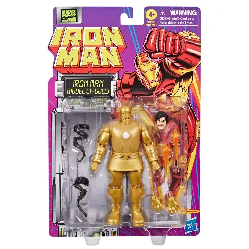 Marvel Legends Series - Iron Man Modelo 01 Gold Retro 